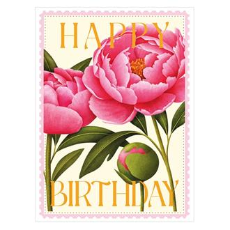 バースデイカード　ＣＢ１７Ａ　カラーバースト（芍薬）