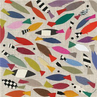 ブランクカード　ＪＦ２３６７　リネン（魚）