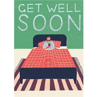 お見舞いカード　ＨＣ２３　ハンチョ（ベッドでお休み）