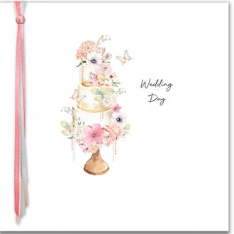 ウェディングカード　ＲＲ１２　花盛りケーキ