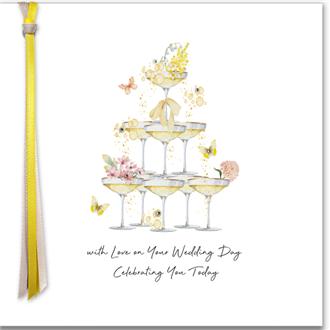 ウェディングカード　ＲＲ１８　シャンパンタワー