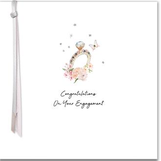 婚約祝カード　ＲＲ２０　きらきらリング