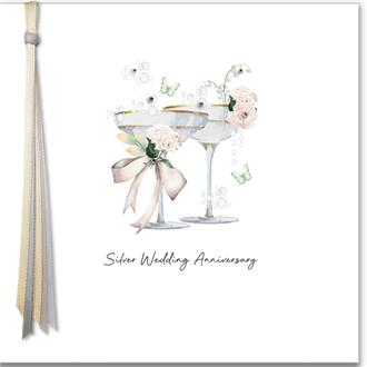 アニヴァーサリーカード　ＲＲ３２　乾杯（銀婚式）