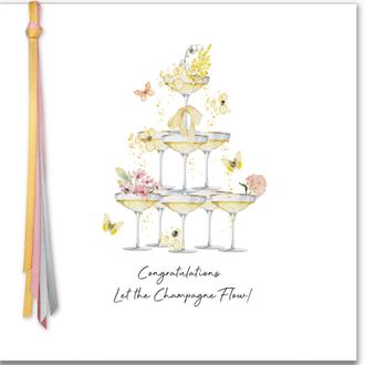 お祝いカード　ＲＲ７９　シャンパンタワー
