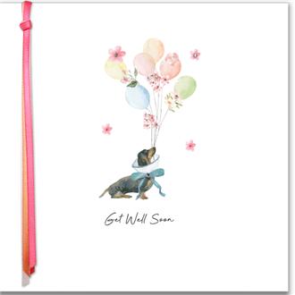 お見舞いカード　ＲＲ８３　ダックスフンド