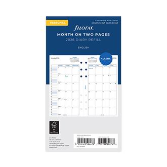 ２６　システム手帳リフィル　見開き１ヶ月　バイブル