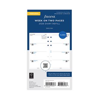 ２６　システム手帳リフィル　見開き１週間　月－日　バイブル