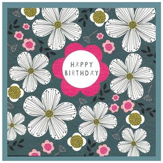 バースデイカード　ＢＬ７５　ブルーム（ホワイト）