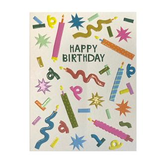 ミニバースデイカード　ＬＩＪ４８　ろうそく