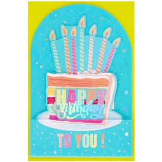 バースデイカード　ＢＧＰＵ０００６　ＰｏｐＵｐ（カットケーキ）