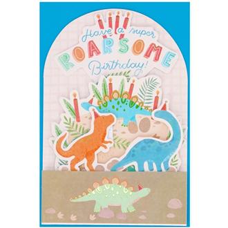 バースデイカード　ＢＧＰＵ０００８　ＰｏｐＵｐ（恐竜）