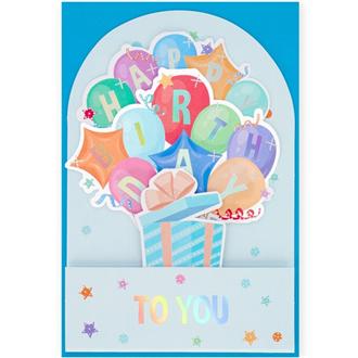 バースデイカード　ＢＧＰＵ０００９　ＰｏｐＵｐ（風船）