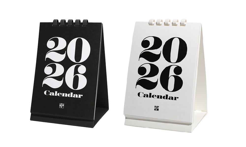 伊東屋　ブラック・ホワイトカレンダー　2026年