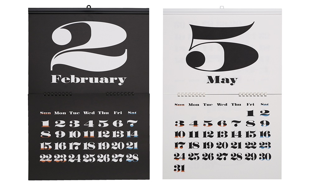 伊東屋　ブラック・ホワイトカレンダー　2026年