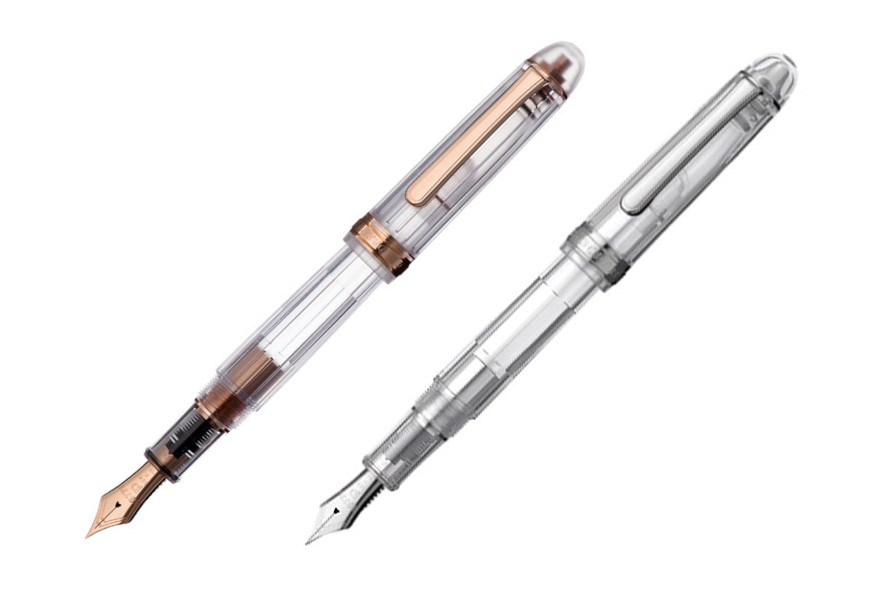 透明軸の万年筆