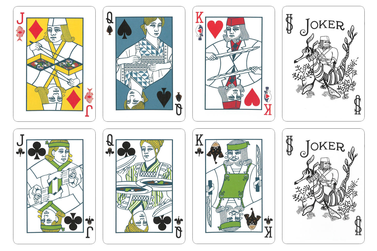 伊東屋オリジナル〈おいしい魚〉トランプ バイスクル マーメイド Part1