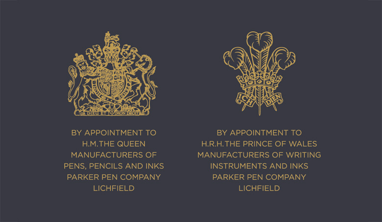 パーカーはロイヤルワラントを保持