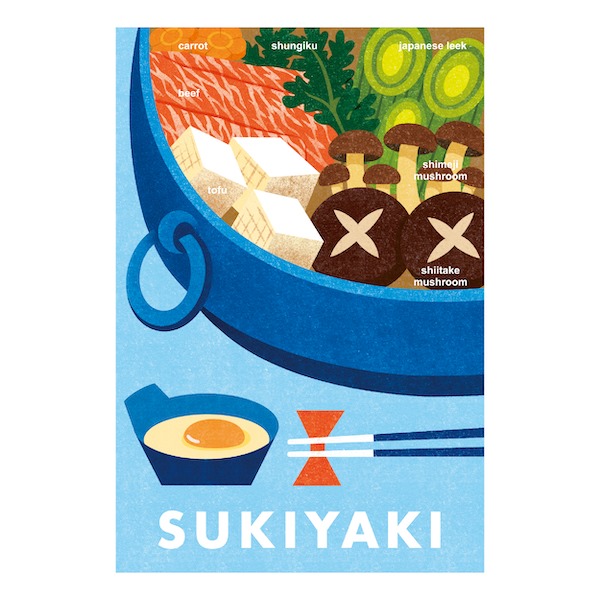 トラベルポストカード　すき焼き